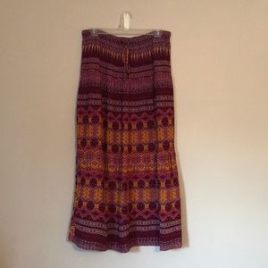 Multi-color maxi skirt.